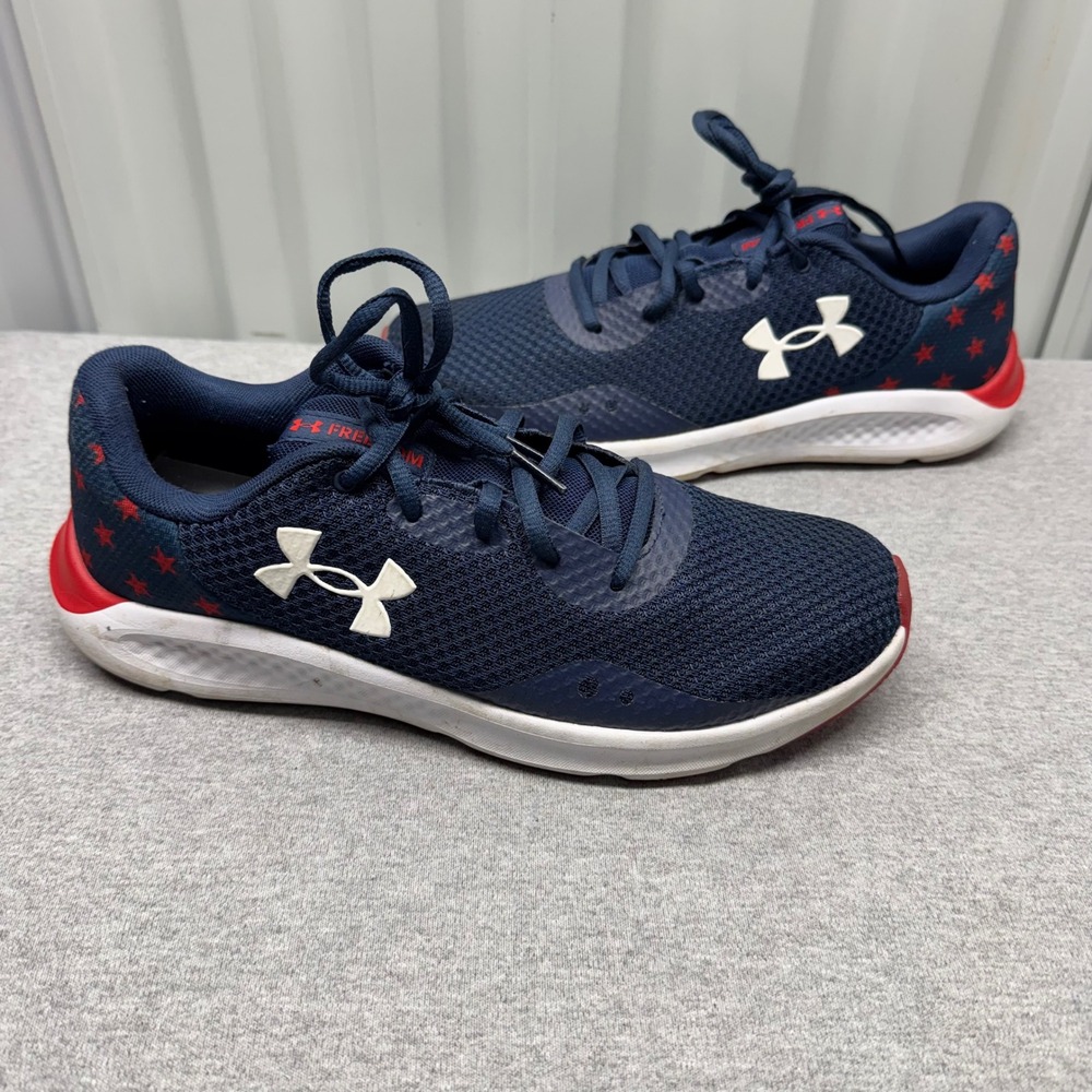 Under Armour Charged Pursuit 2 Freedom Mens Navy Blue Red Stars 3025384-401 9